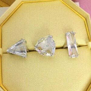 Swarovski Set of 3 pieces Mesmera Cocktail Rings Rhodium-plated Rings Statement